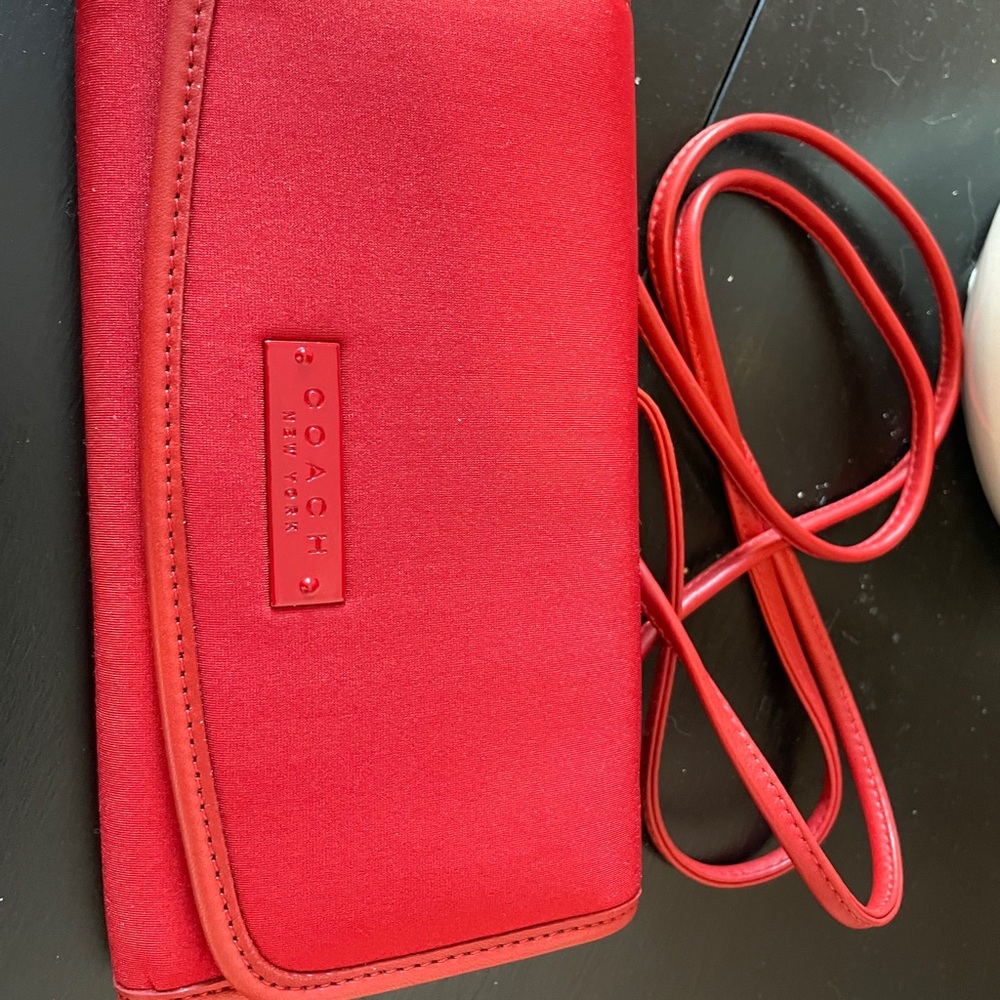 Coach Red Crossbody Wallet Bag